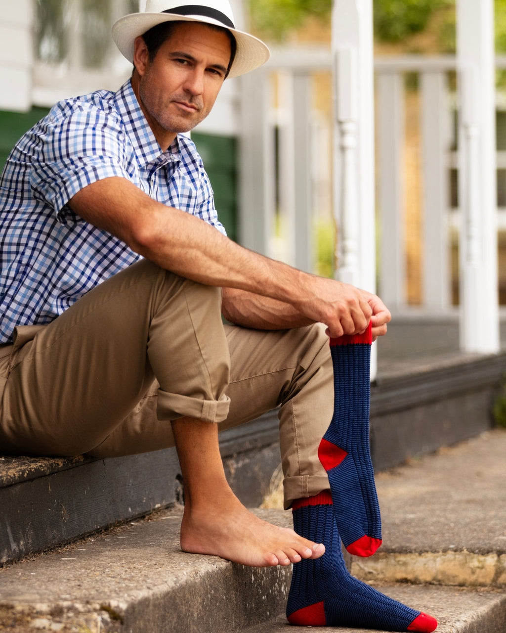 Bute Socks ~ Tartan Red