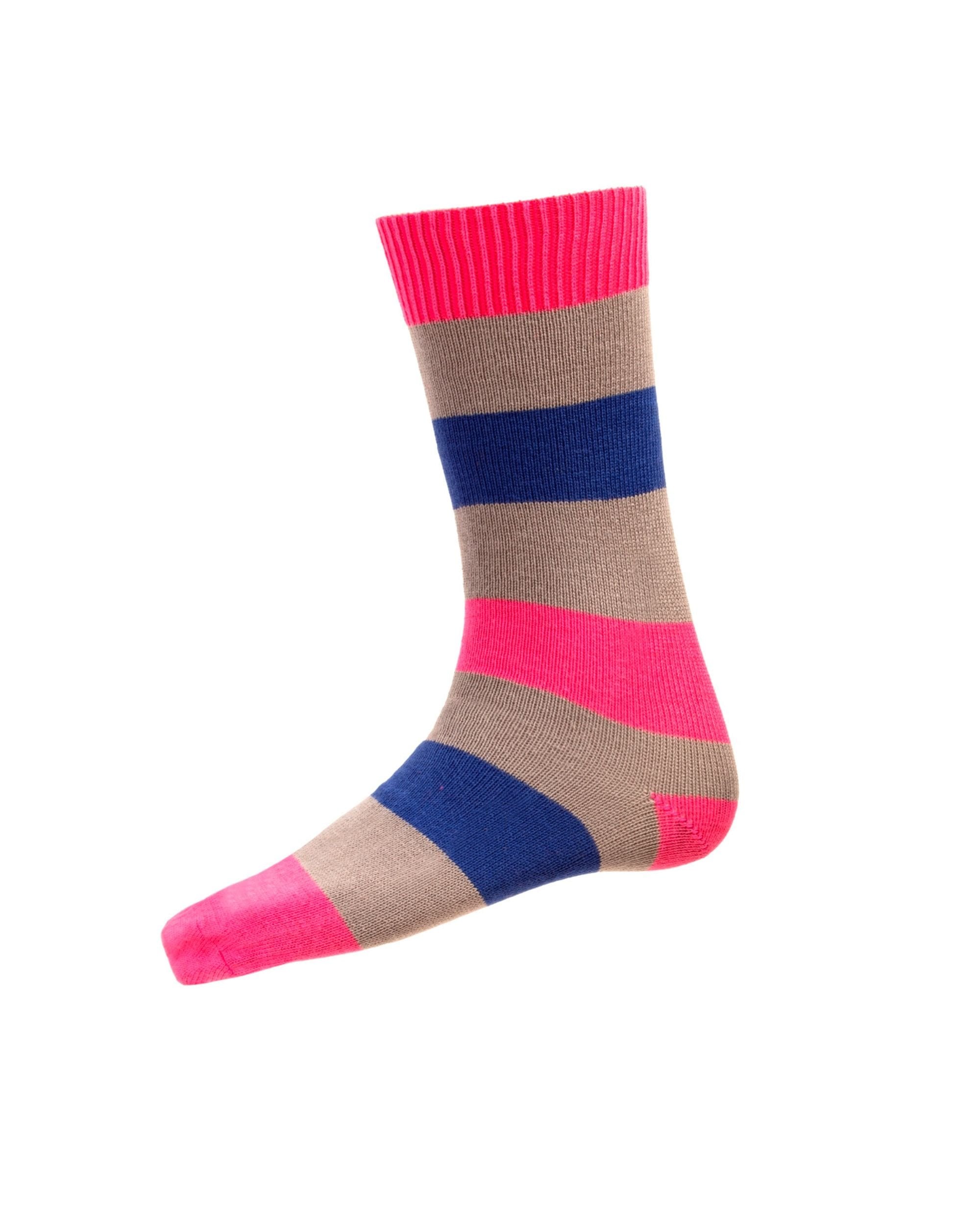 Striped Cotton Socks ~ Clematis