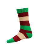 Striped Cotton Socks ~ Emerald
