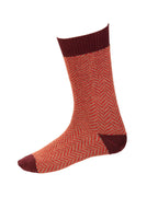 Herringbone Socks ~ Mulberry