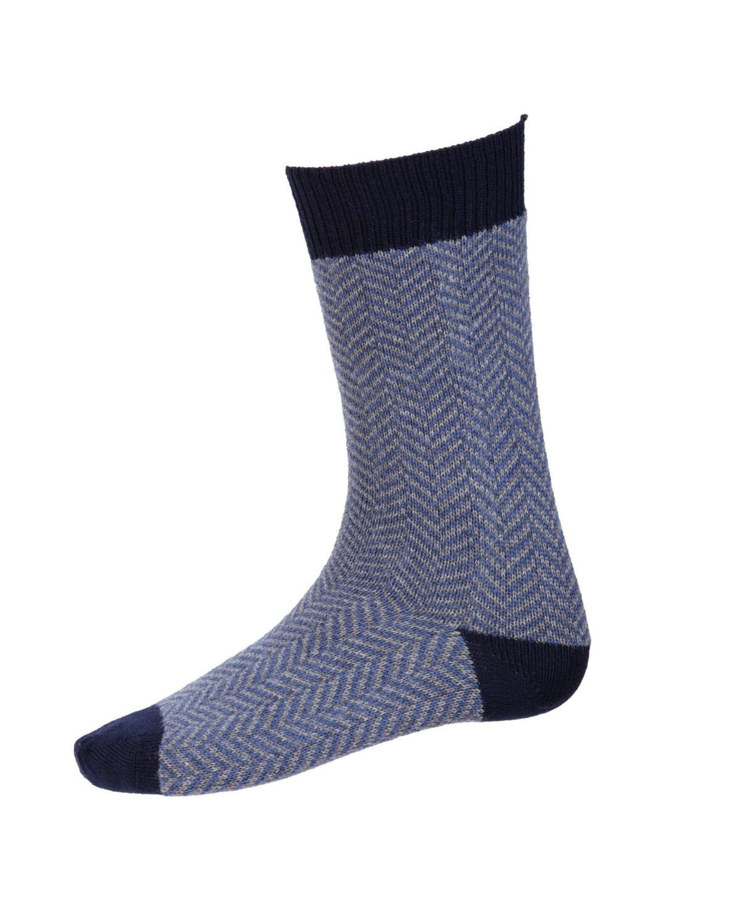 Herringbone Socks ~ Navy