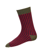 Houndstooth Socks ~ Spruce
