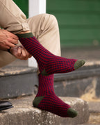 Houndstooth Socks ~ Spruce