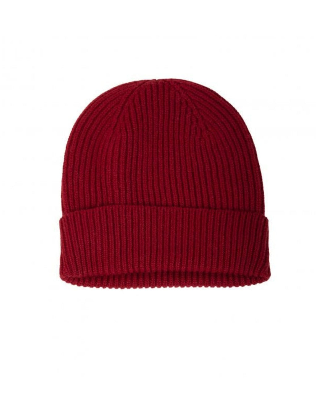 Cashmere Ribbed Beanie ~ Burgundy