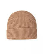 Cashmere Ribbed Beanie ~ Fawn
