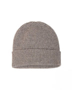 Cashmere Ribbed Beanie ~ Fog
