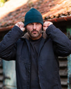 Cashmere Ribbed Beanie ~ Juniper