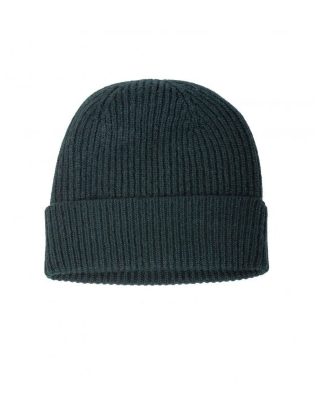 Cashmere Ribbed Beanie ~ Juniper