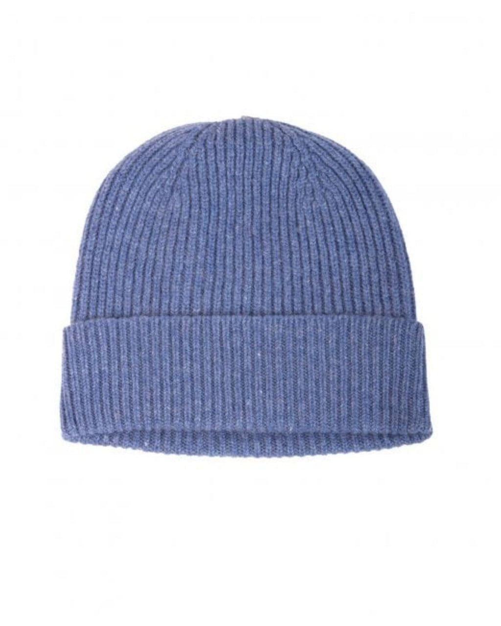 Cashmere Ribbed Beanie ~ Sapphire