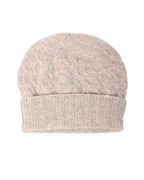 Ladies Cashmere Cable Beanie ~ Fog
