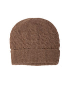 Ladies Cashmere Cable Beanie ~ Mocha