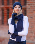 Ladies Long Cashmere Gloves ~ Navy