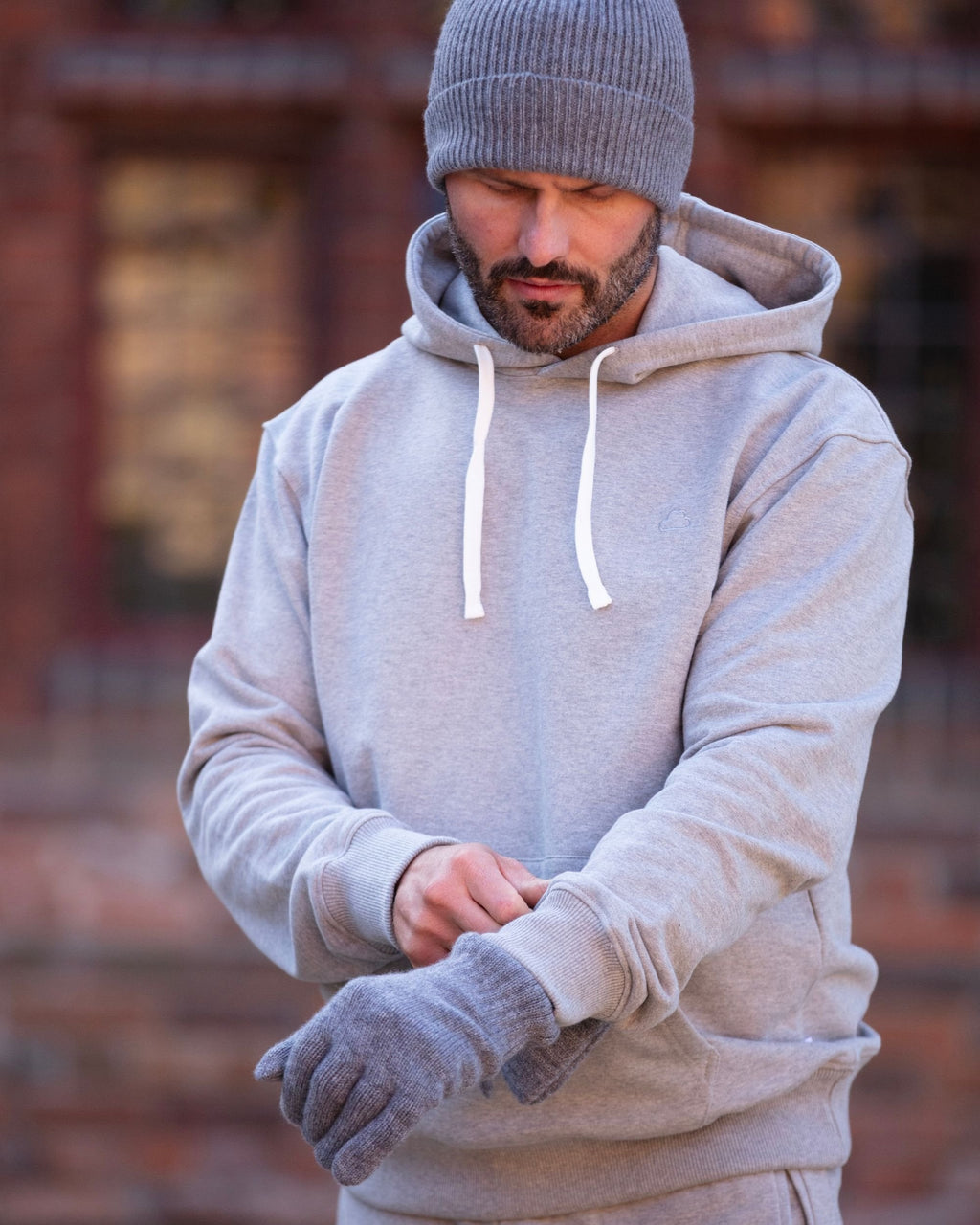 Gents Cashmere Gloves ~ Fog