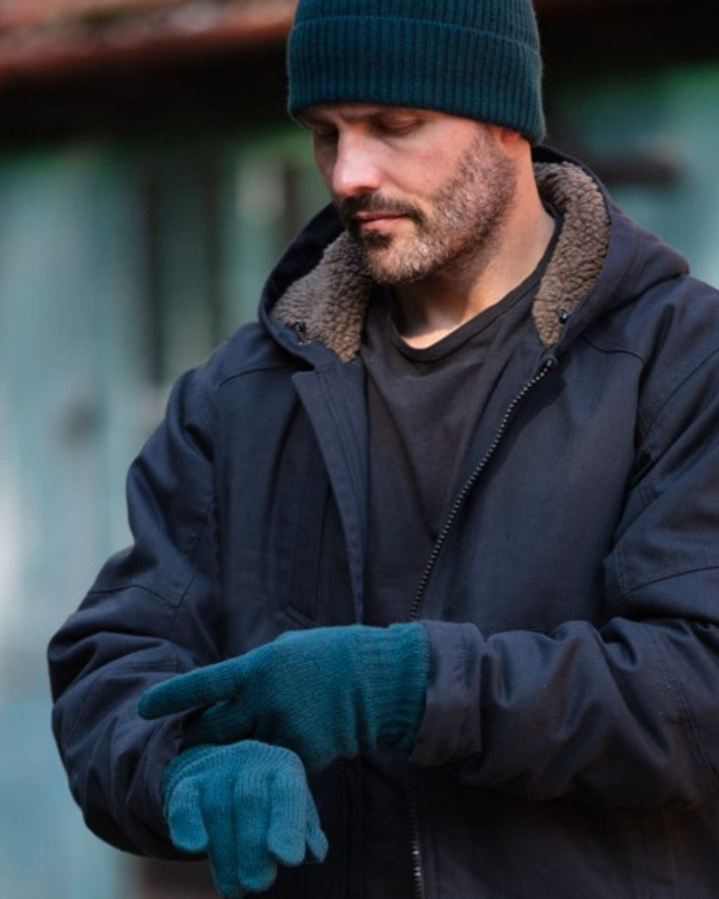 Gents Cashmere Gloves ~ Juniper