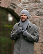 Cashmere Ribbed Scarf ~ Fog
