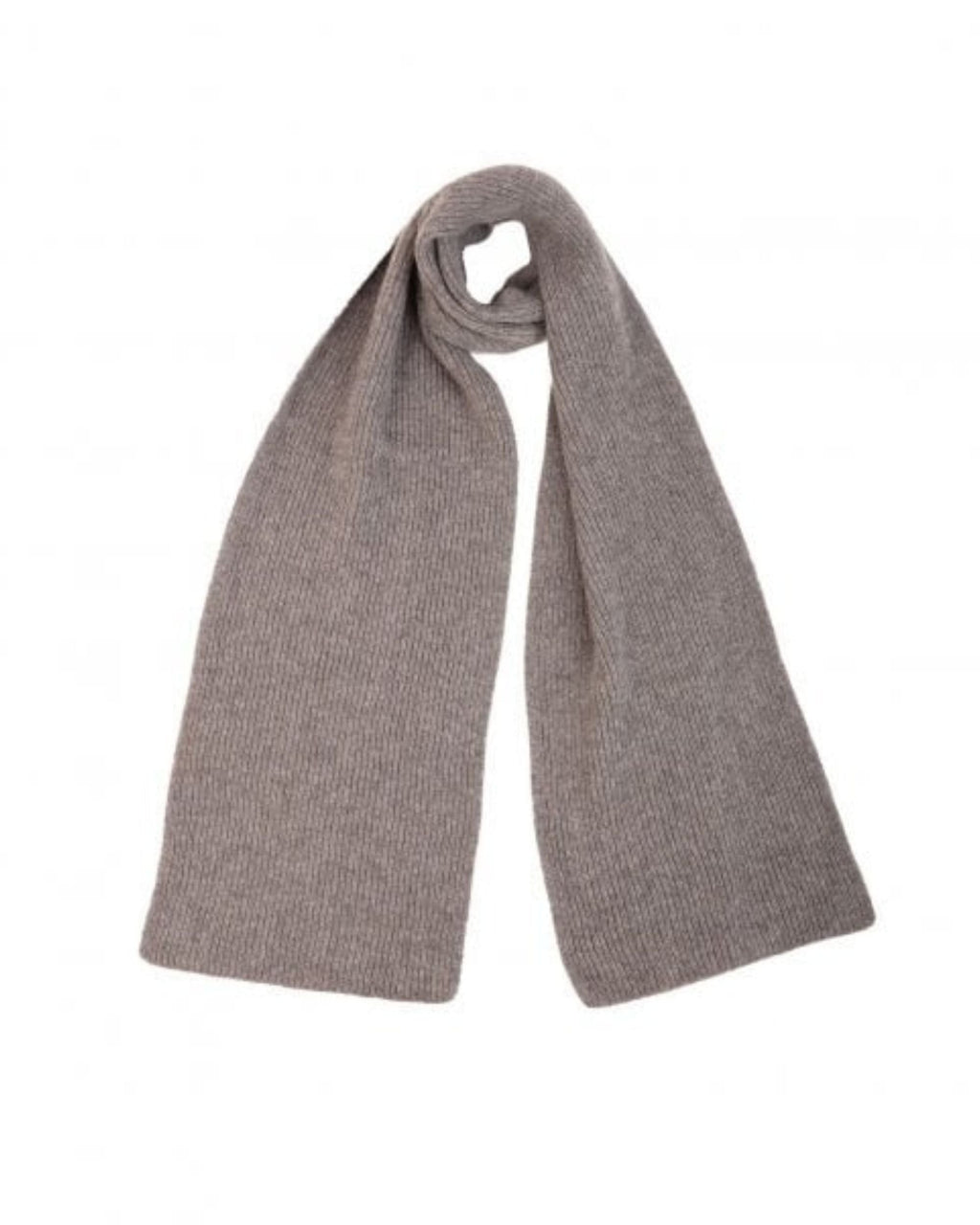 Cashmere Ribbed Scarf ~ Fog