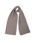 Cashmere Ribbed Scarf ~ Fog