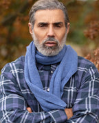 Cashmere Ribbed Scarf ~ Sapphire