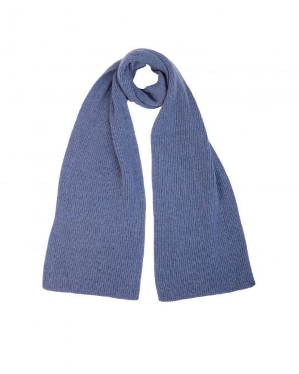 Cashmere Ribbed Scarf ~ Sapphire