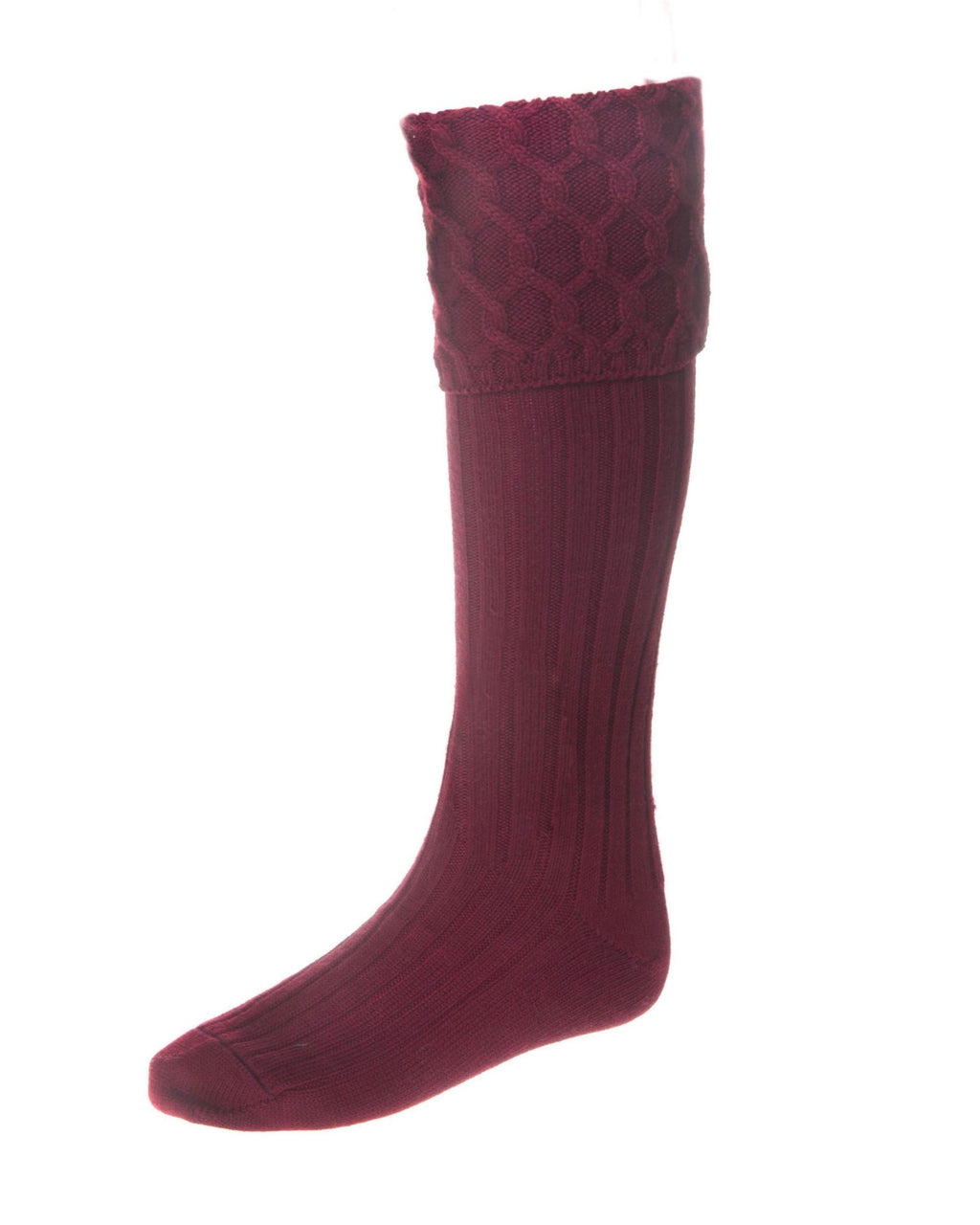 Lewis Socks ~ Burgundy