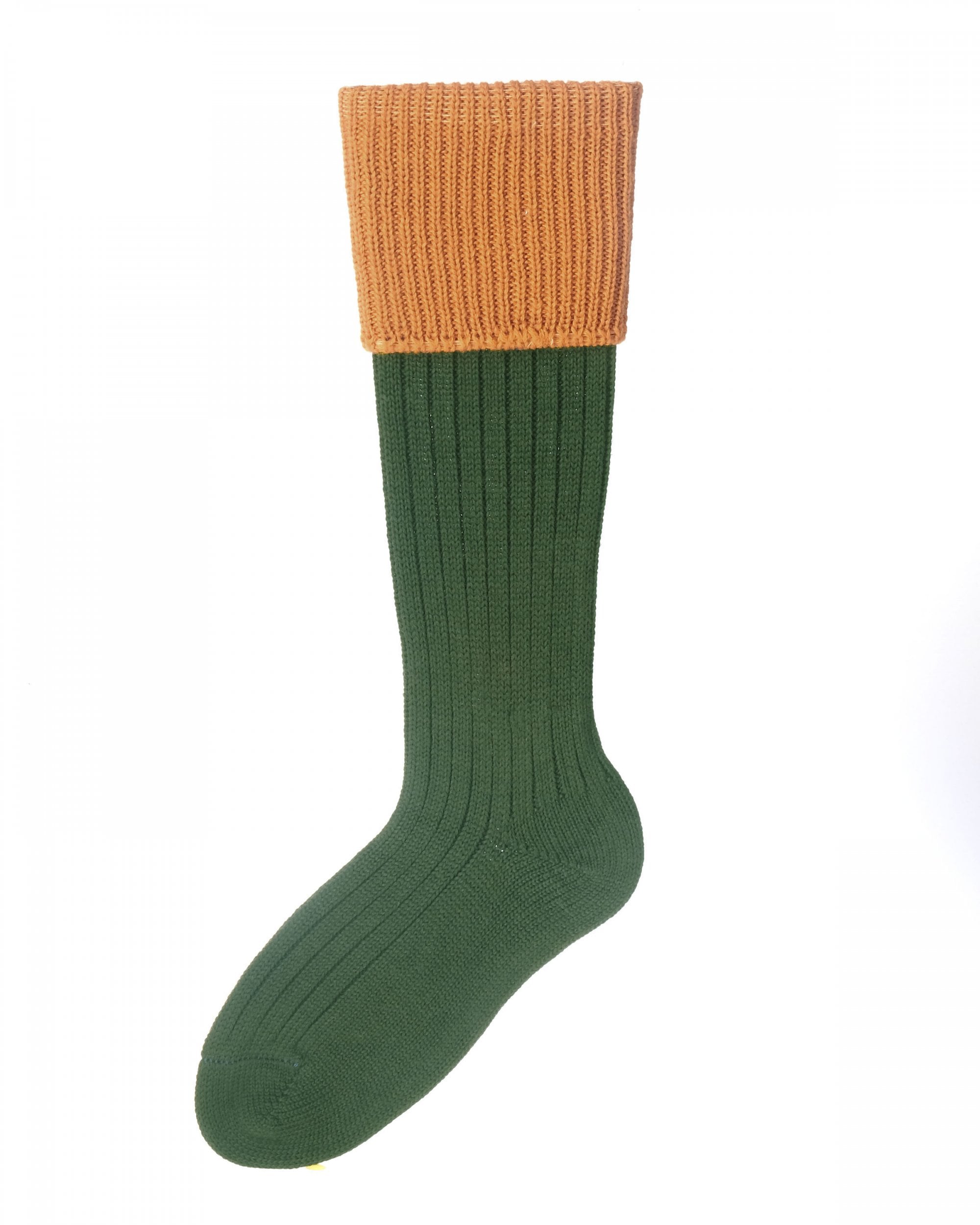 Junior Lomond Socks ~ Spruce & Ochre