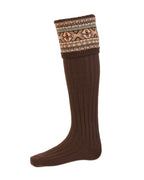 Fairisle Socks ~ Walnut