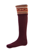 Fairisle Socks ~ Mulberry