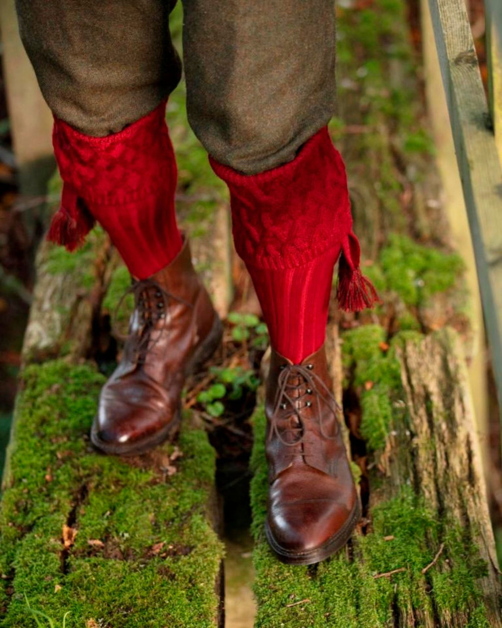Rannoch Socks ~ Brick Red