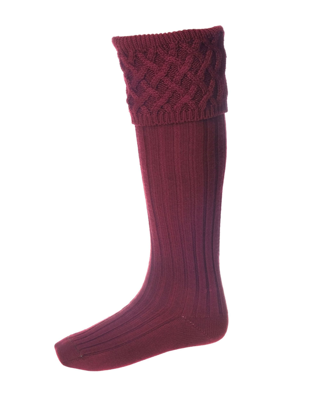 Rannoch Socks ~ Burgundy