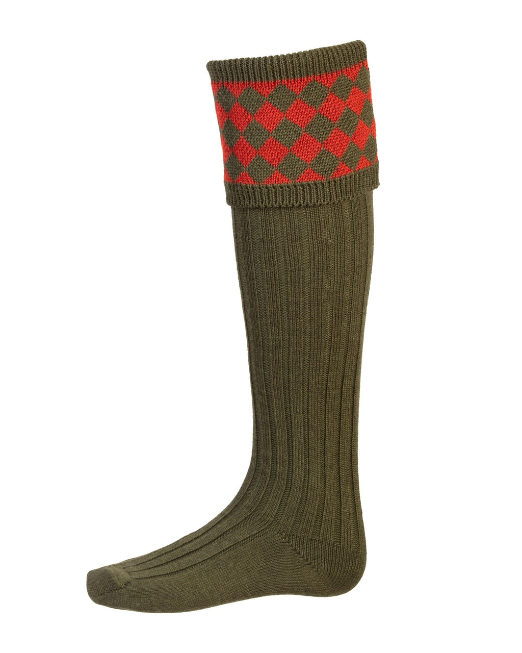Chessboard Socks ~ Spruce