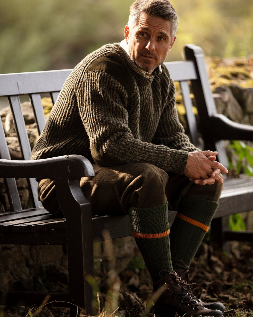 Estate Socks ~ Spruce & Ochre