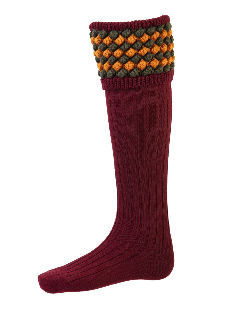 Angus Socks ~ Burgundy