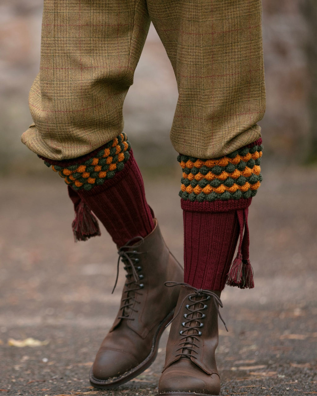 Angus Socks ~ Burgundy