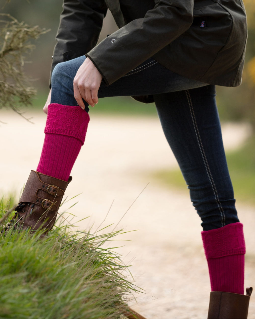 Lady Glenmore Socks ~ Fuchsia