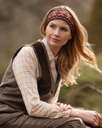 Ladies Fairisle Headband ~ Chestnut