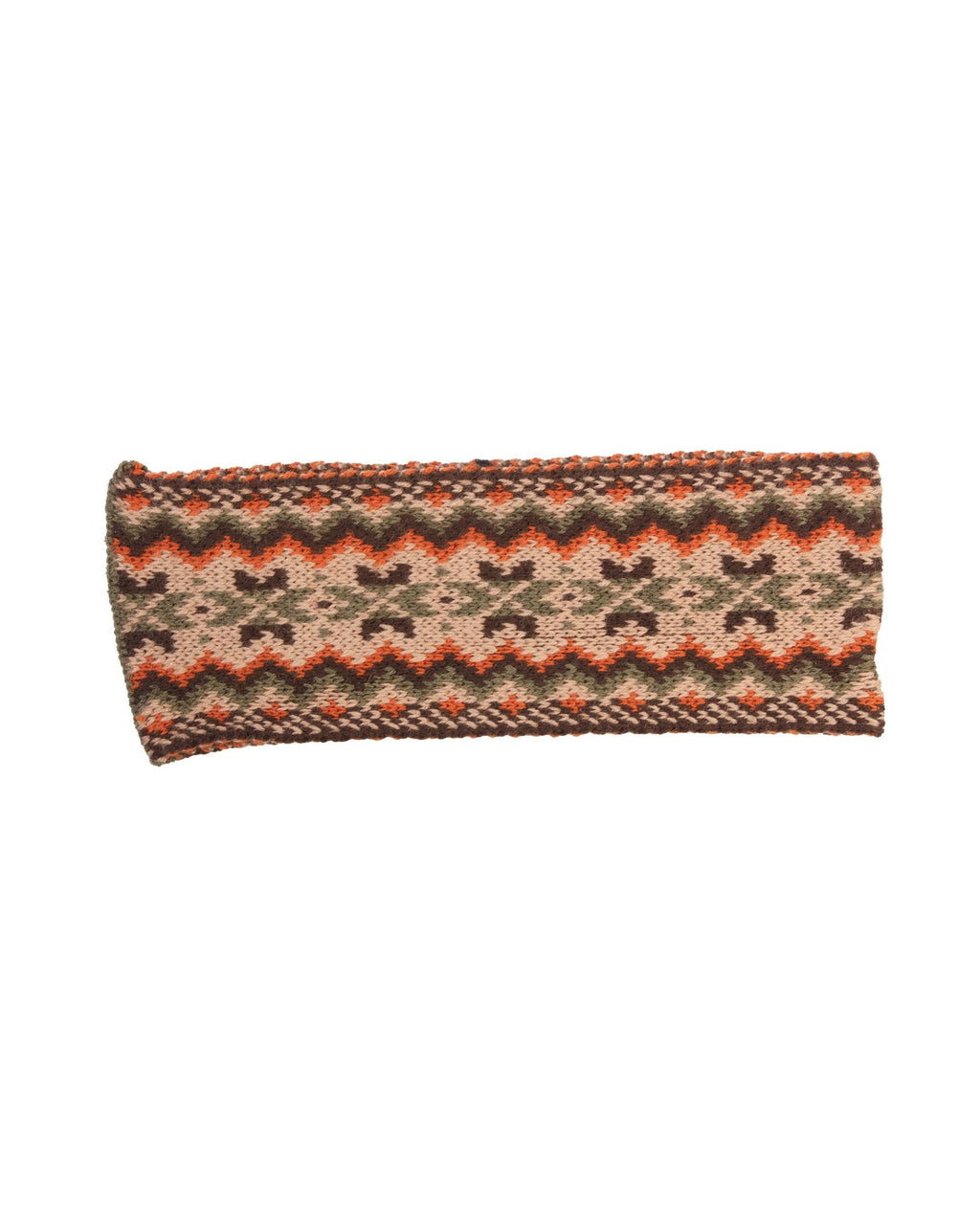 Ladies Fairisle Headband ~ Dark Olive