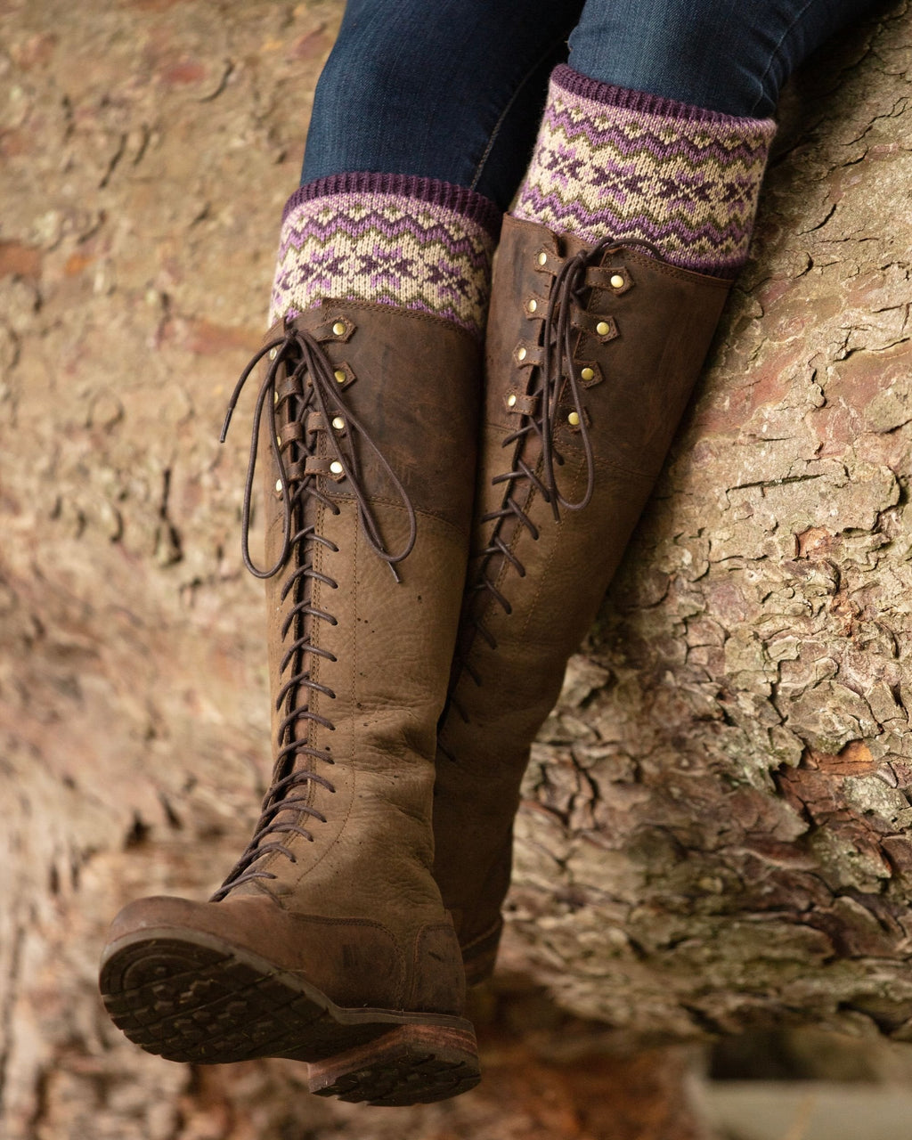 Lady Fairisle Socks ~ Thistle