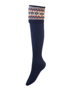 Lady Fairisle Socks ~ Navy