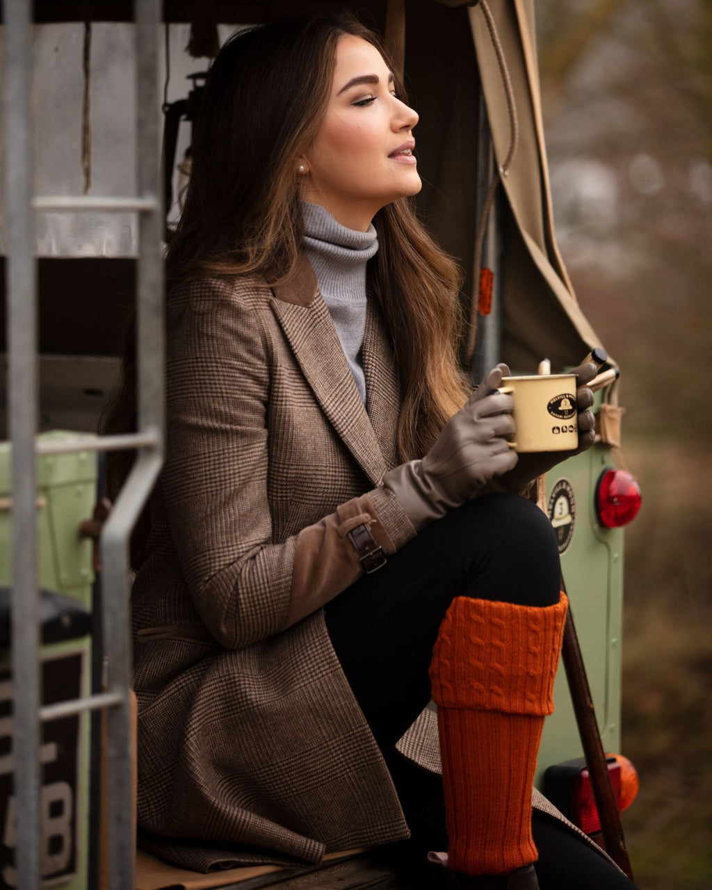 Lady Harris Socks ~ Burnt Orange