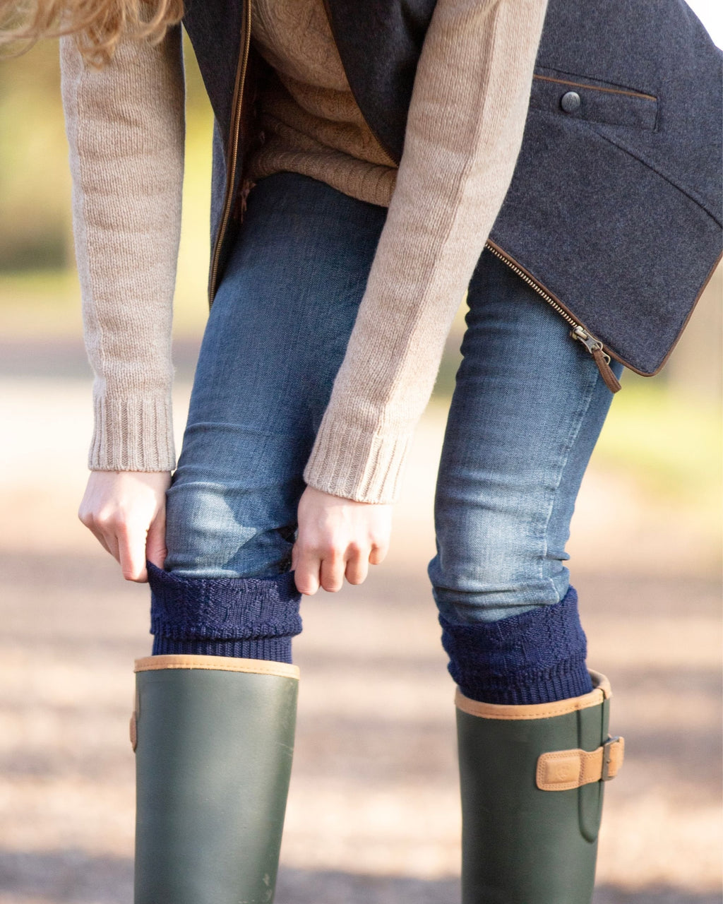 Lady Glenmore Socks ~ Navy