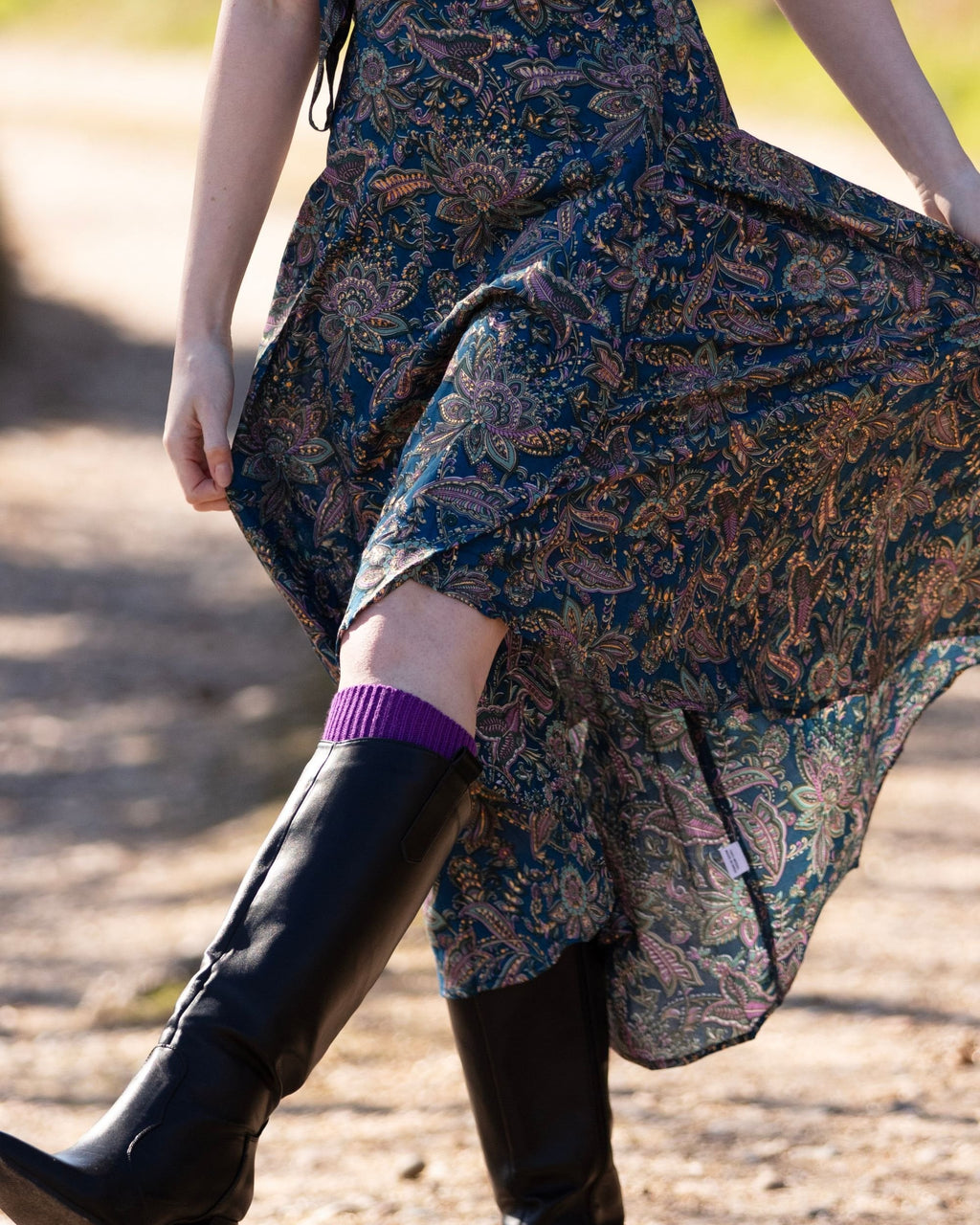 Ladies Welly Socks ~ Orchid
