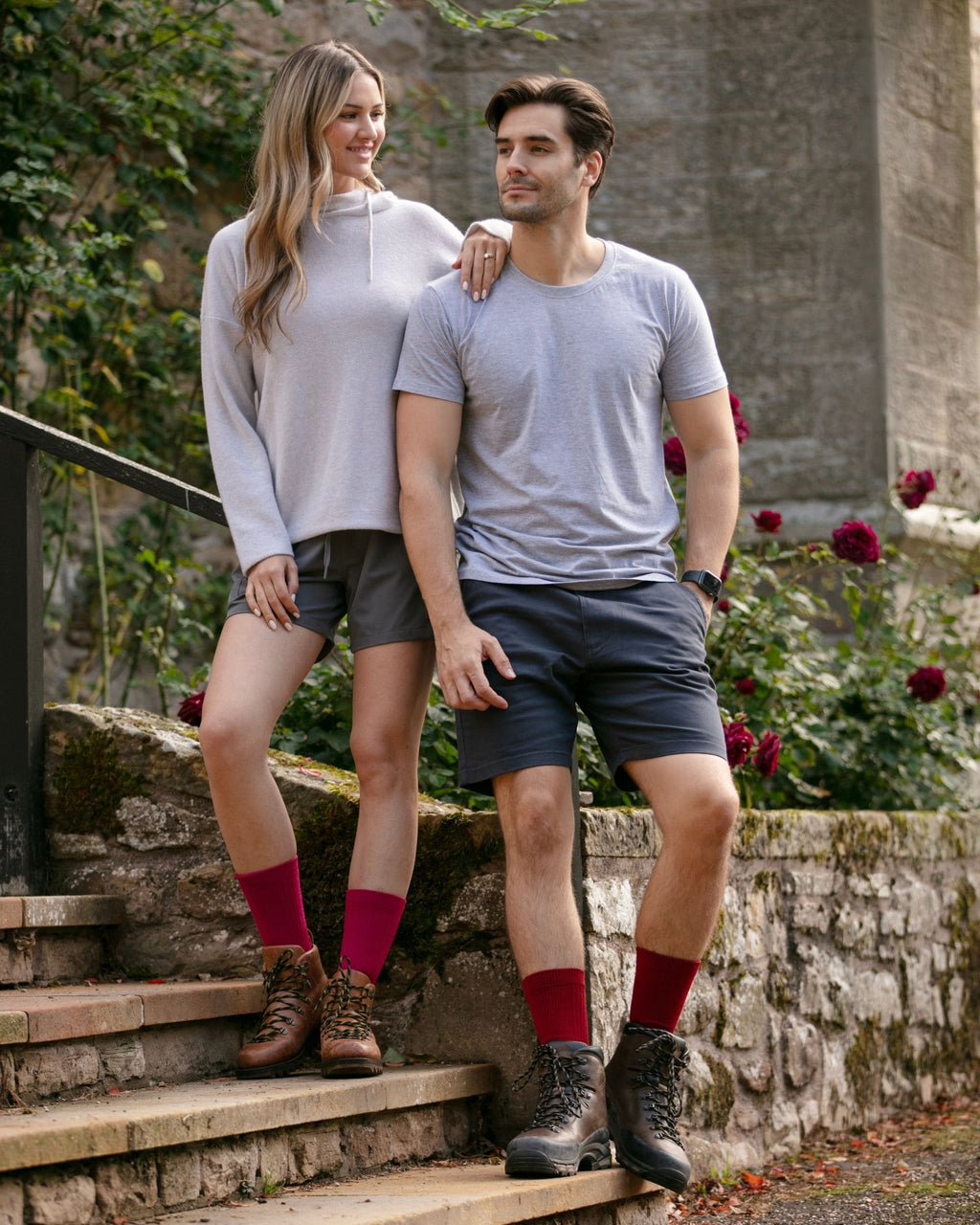 Ben Trek Socks ~ Brick Red