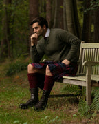 Lewis Socks ~ Burgundy